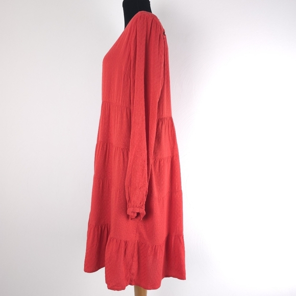 Skies are blue ruffle tiered dress L - Picture 2 of 13